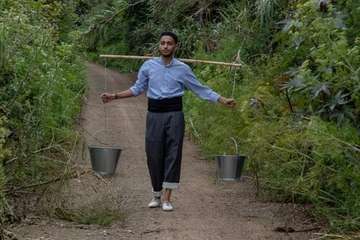 Las lavanderas, motivo de El Roque Azucarero para felicitar por el Día de Canarias/Yure Dial Fotografía.